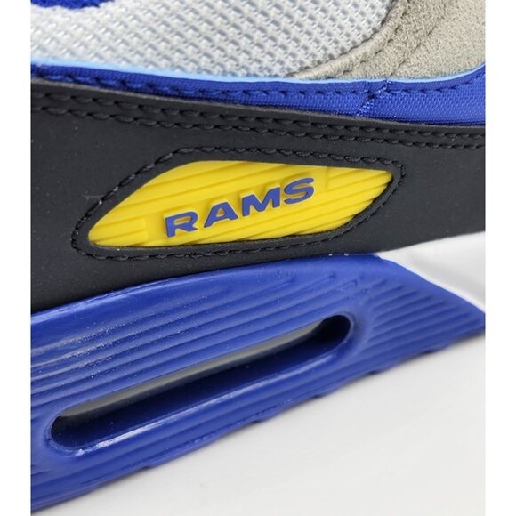 Nike Air Max 90 NFL Los Angeles Rams Sneakers II7587-100 - Picture 8 of 12